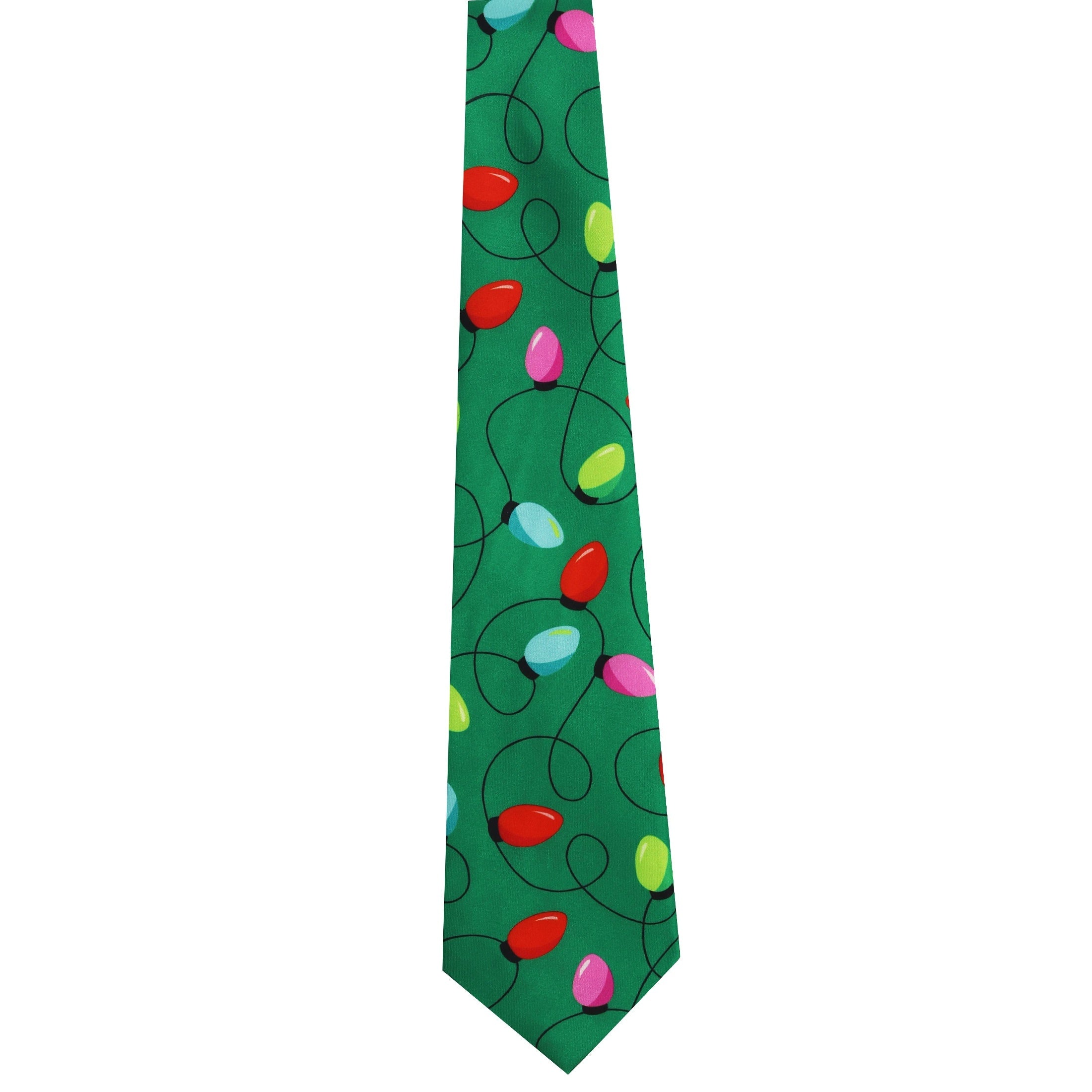 Unisex Christmas Tie Polyester Santa Snowman Candy Cane Holiday Party Accessory