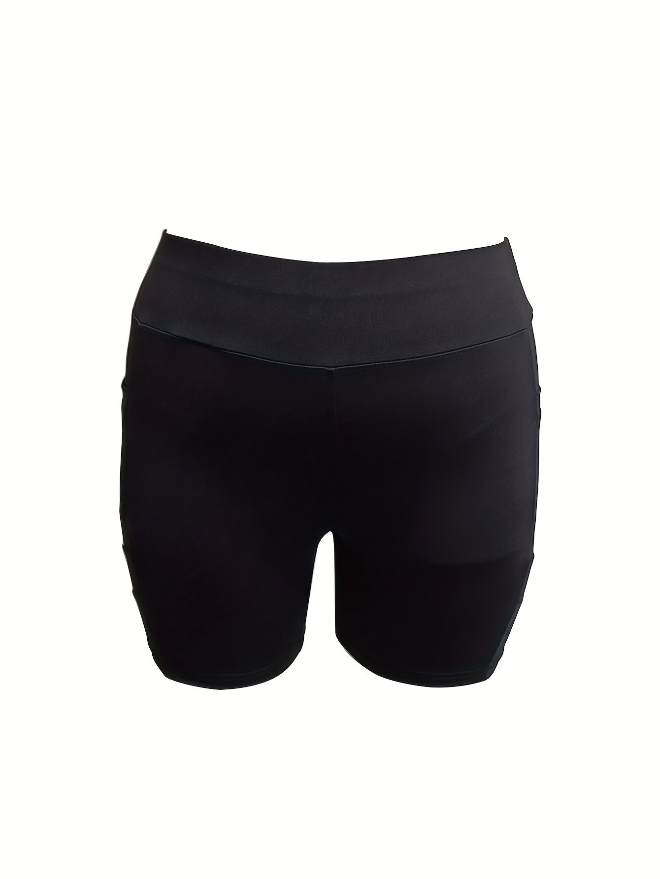 Plus Size High-Waisted Yoga Shorts for Women Breathable Workout Mesh Summer Activewear