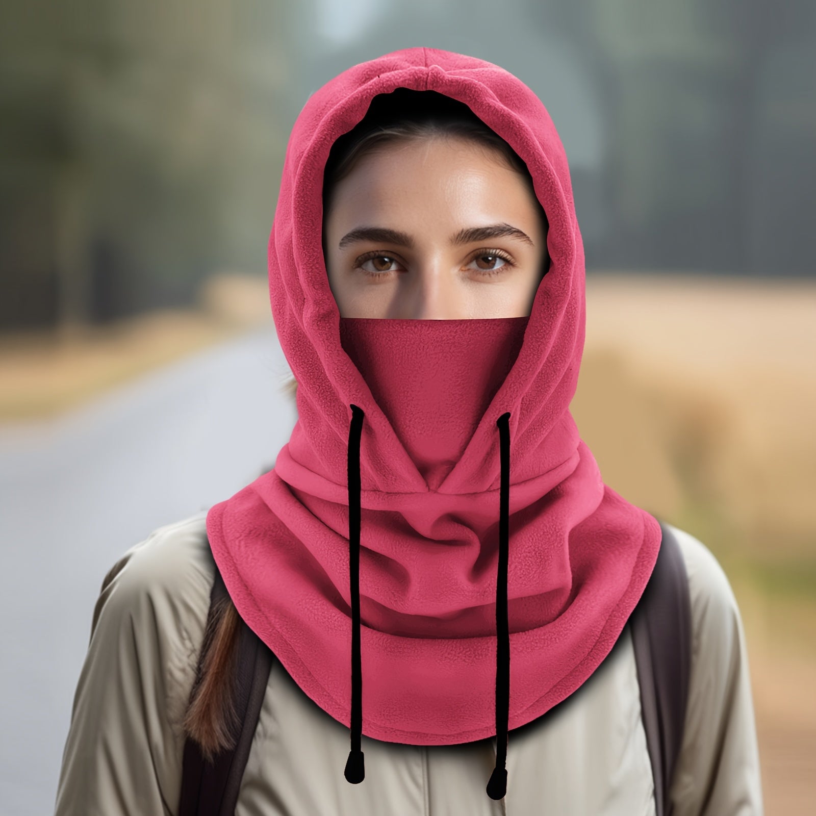 Zamonaviy Trikotaj Ayollar Qish Balaklava Boshligi - Qor va Velosiped Uchun Shamolga Qarshi va Issiq Bo'yin Gaiteri