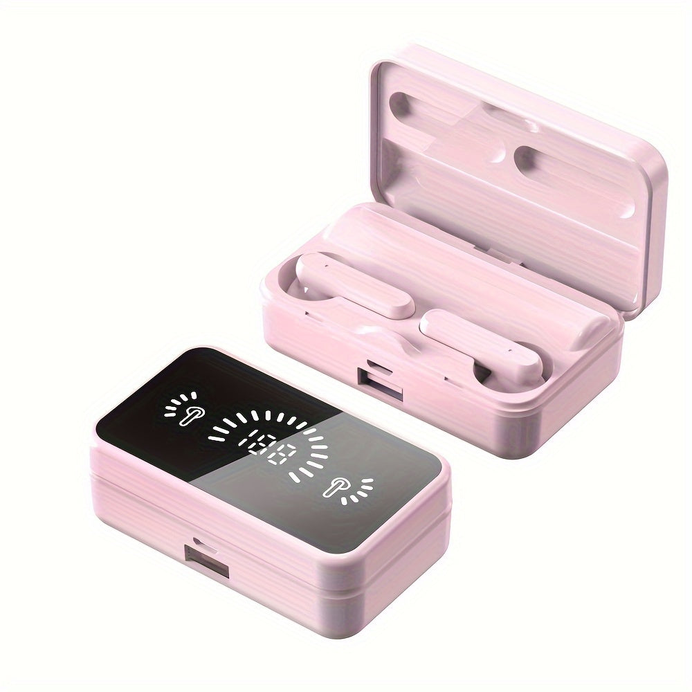 Auriculares inalámbricos con temática de anime, control táctil, pantalla LED, sonido HiFi, batería de 800mAh