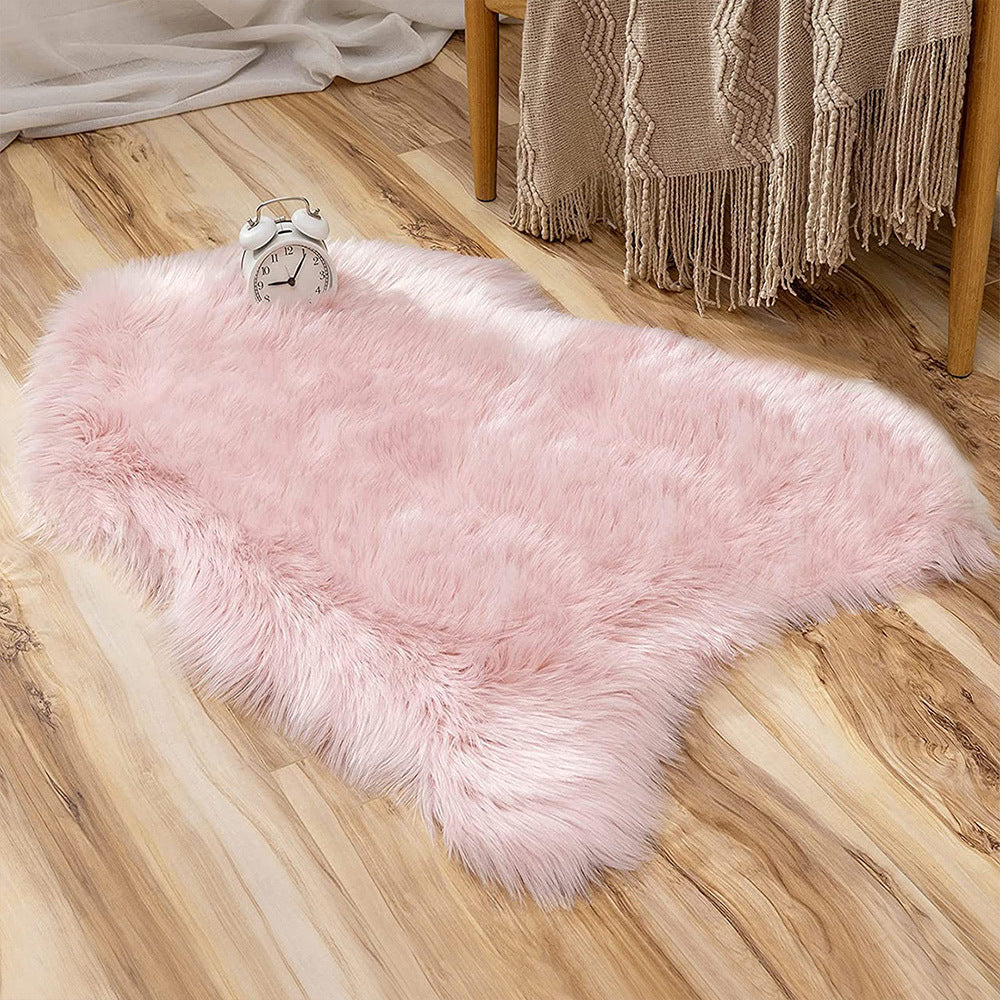 Alfombra de pelo sintético suave y acogedora con estampado de animales para sala de estar, dormitorio y sofá