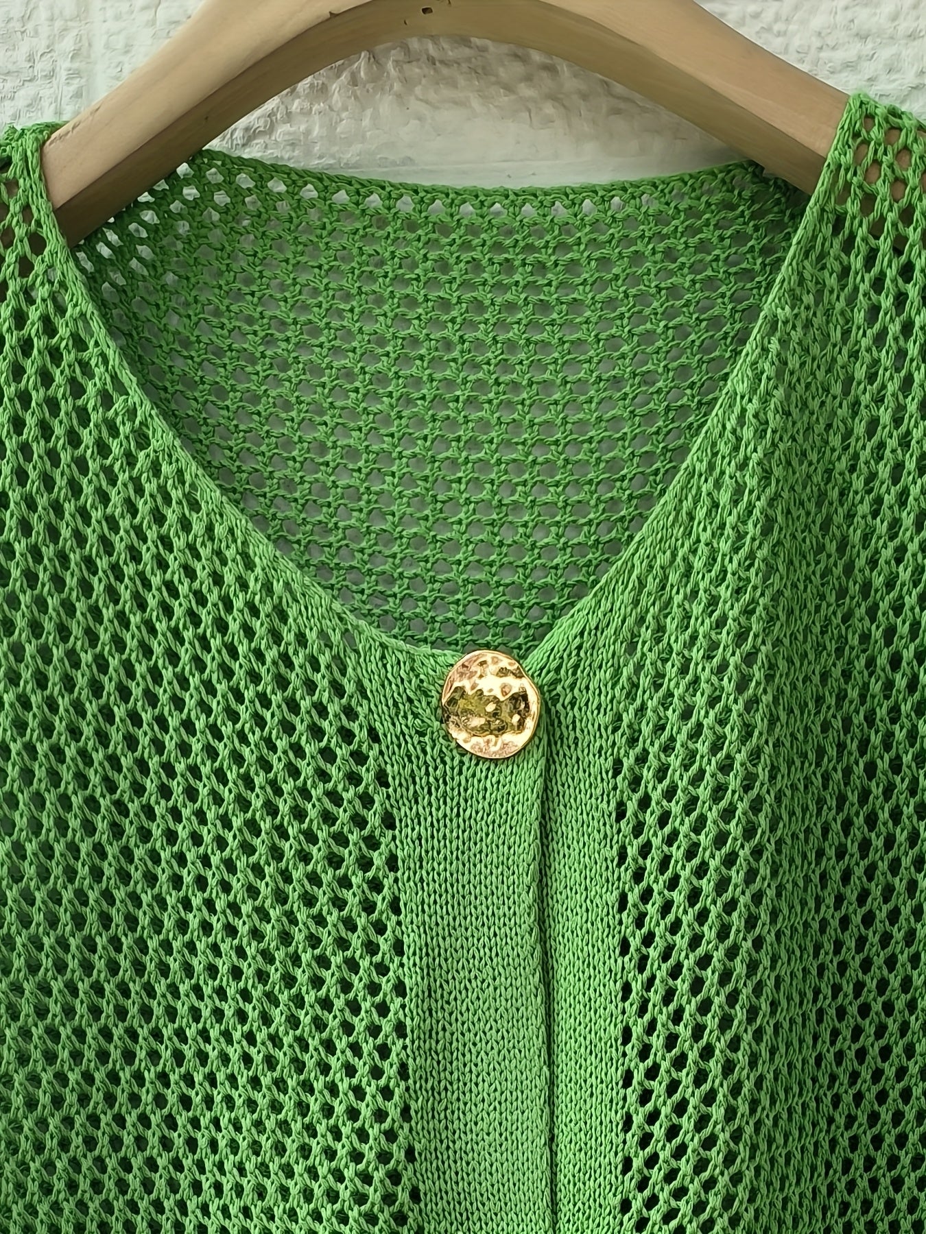 Plus Size Women's Sleeveless Vest Green Lightweight Open Front Pockets