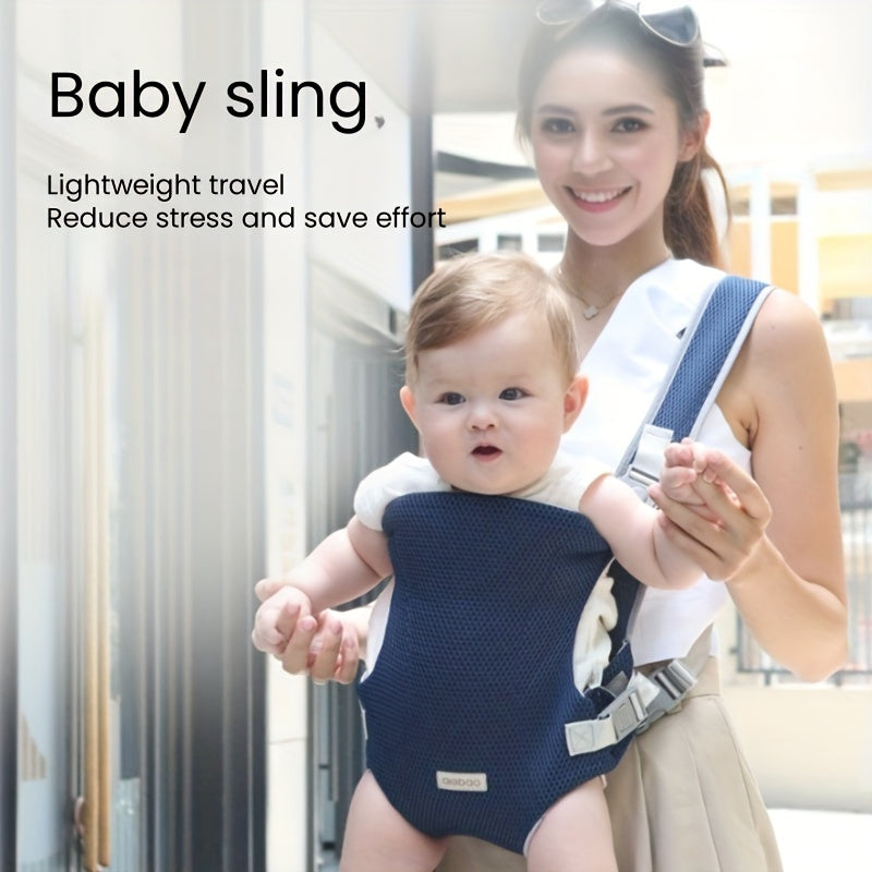 All-Season Baby Waist Stool Carrier for Kids in Deep Gray Red Navy