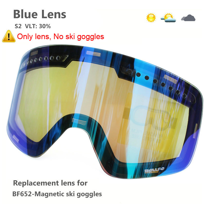 Adult Ski Goggles Mirrored Double Layer Lens TPU Frame for Snowboarding and Ice Skating