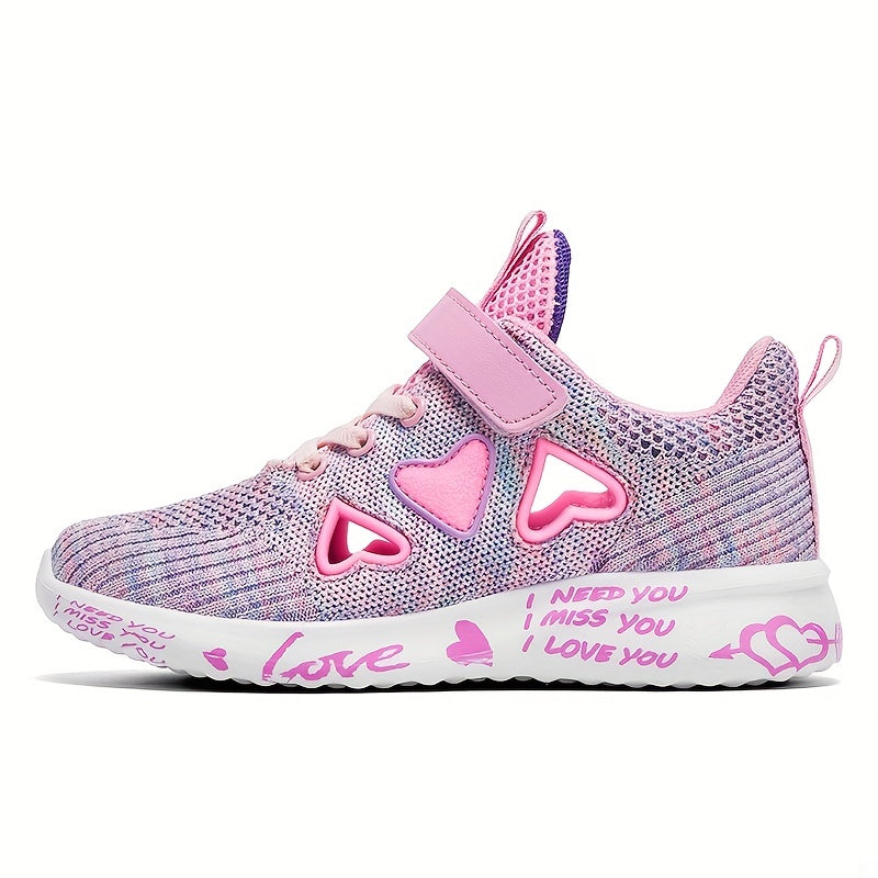 Girls' Knitted Casual Shoes for Spring and Summer with Shock-Resistant Features