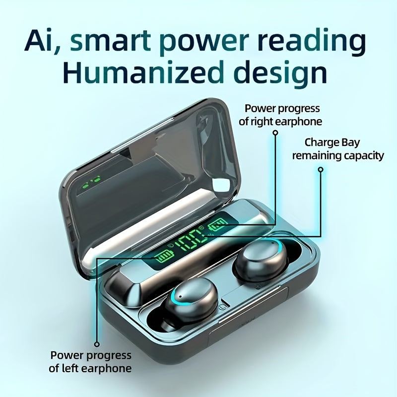 Wireless Earbuds Hi-Fi Stereo In-Ear Touch Control with LED Charging Case for iPhone and Android