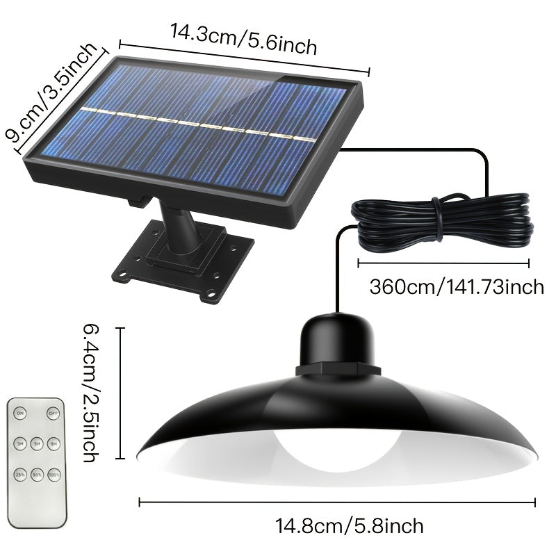 Солнечная люстра на два с 3 режимами и регулируемым углом. Подходит для использования в помещениях и на улице в сараях, беседках и на террасах.