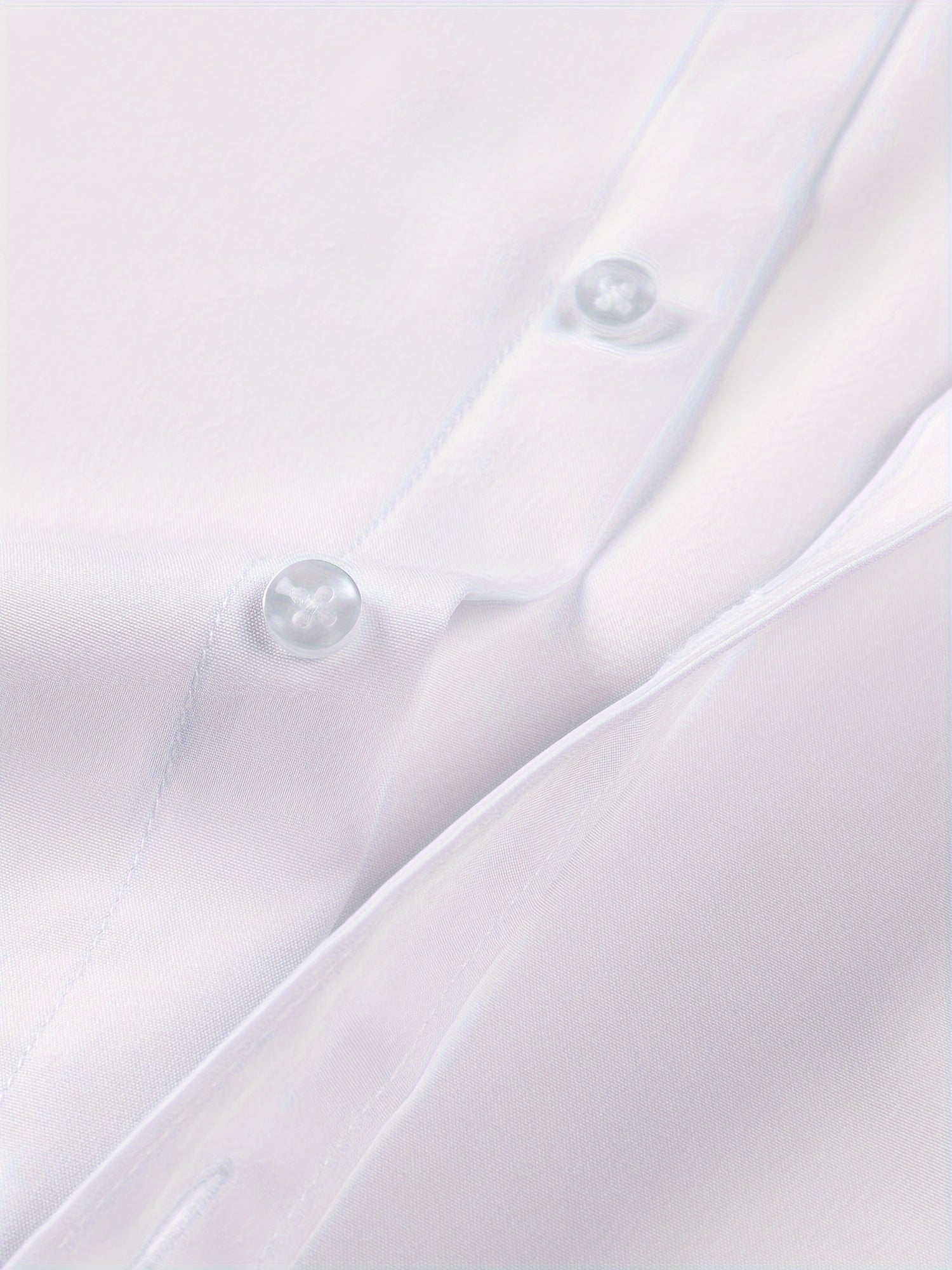 Men's Black Long Sleeve Shirt with Lapel Collar Polyester Stretch Regular Fit for Casual Business