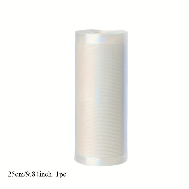 Мешки для вакуумных упаковщиков различных размеров (12/15/20/25 см x 118 дюймов), изготовленные из прочного материала PE+PA. Прозрачные, разрывостойкие и безопасные для продуктов питания. Идеальны для су-видео и хранения в домашней кухне.