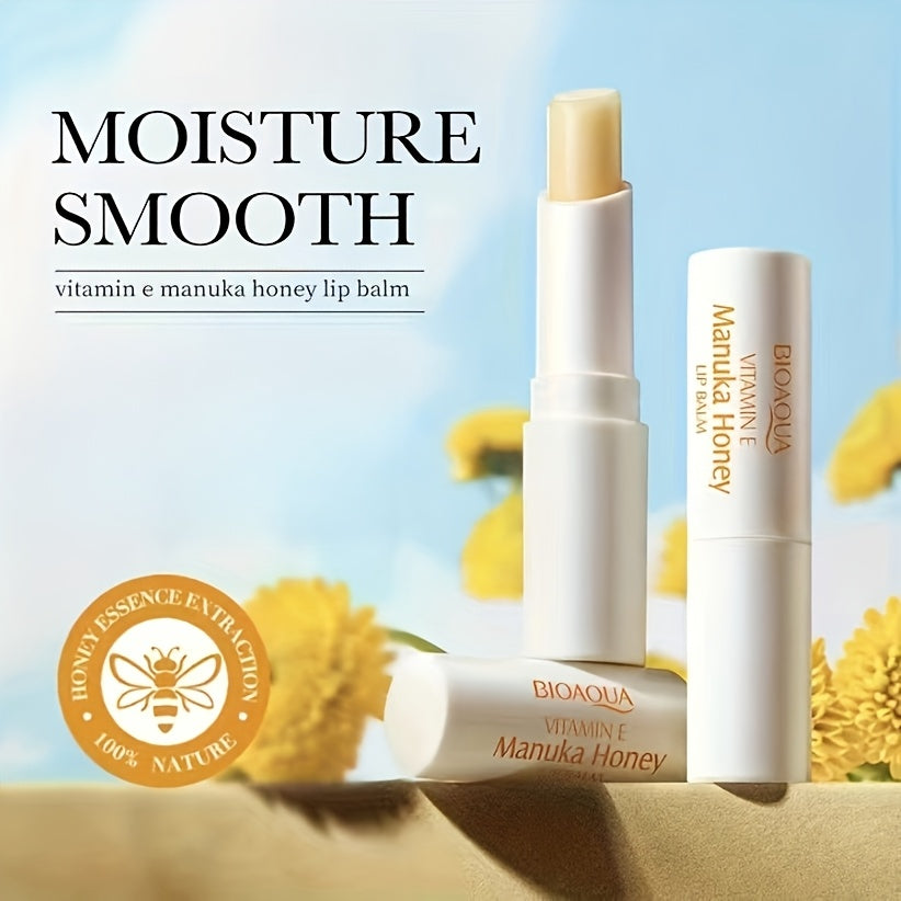 Bálsamo labial hidratante de miel con vitamina E, 2.7 g, escualano vegetal