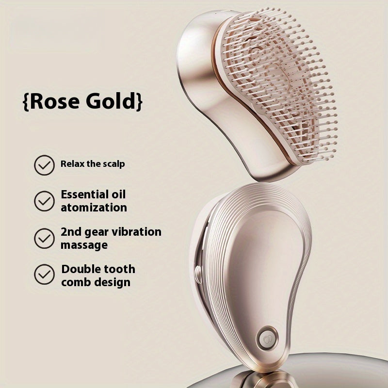 Portable Electric Scalp Massager with Vibration and Essential Oil Atomization for Head and Body Relaxation