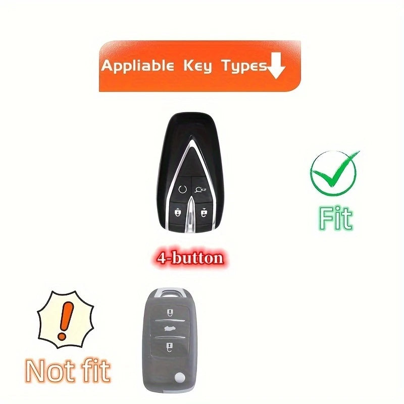 Universal TPU Car Key Cover with Keychain for SUV Models Durable Stylish