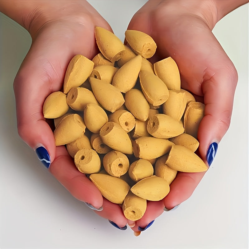 Meditatsiya va yoga uchun 120 ta tabiiy orqaga oqadigan tutun konuslari. Uy yoki ofisda salbiy energiyani tozalash uchun sharshara tutun yoqgichlari uchun ideal.