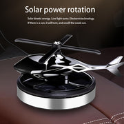 Solar-Powered Helicopter Car Air Freshener Aluminum Alloy Scent Diffuser with Paper Fragrance Sheets