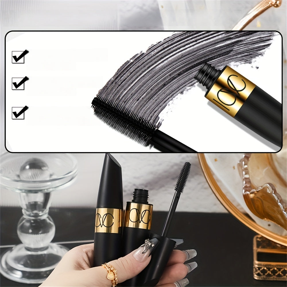 Máscara de pestañas a prueba de agua 4D de alargamiento y rizado para ojos