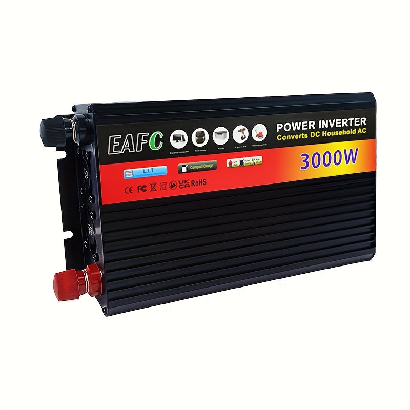 Automotive Power Converter 1500W Continuous 3000W Peak 12V to 220V Inverter