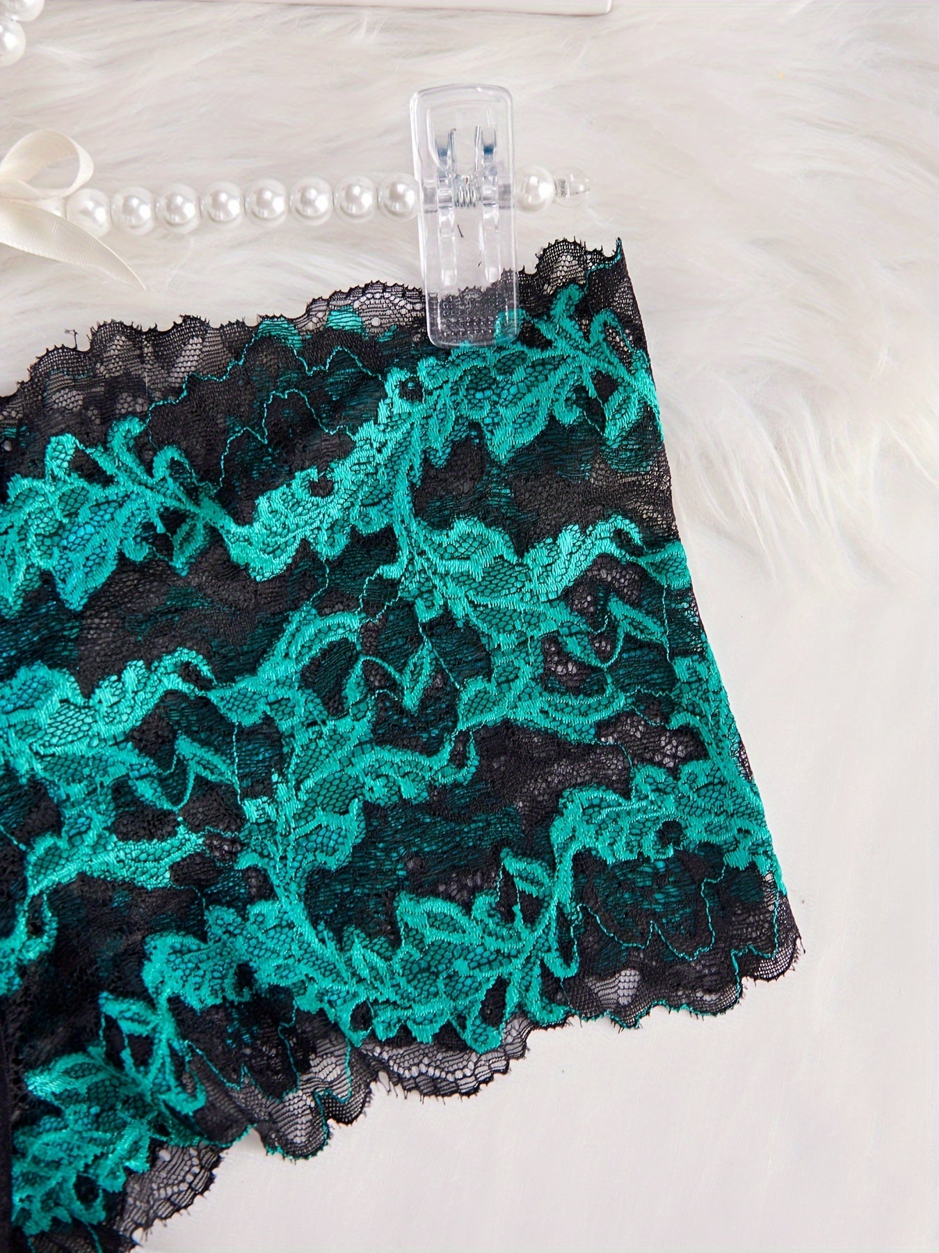 Chic Ikki Rangli Dantelli Ichki Kiyimlar - Jozibador, O'rta Balandlikda, Yarim Shaffof, Cho'ziluvchan, Yaqqol Muntazam Vaqtlar Uchun Ideal