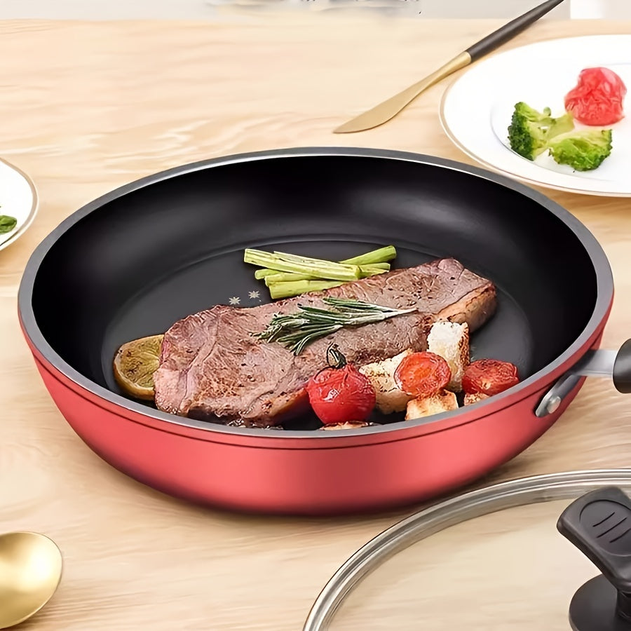 Cast Iron Skillet Fry Pan Non-Stick Handle Suitable for Gas and Induction Stoves