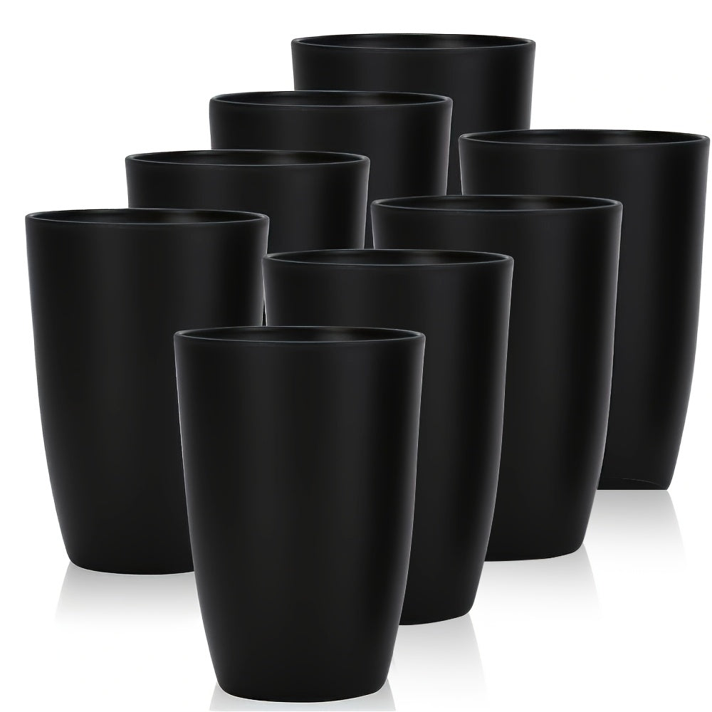 8-Pack Stackable Plastic Cups Microwave Dishwasher Safe for Camping Picnics and Holidays