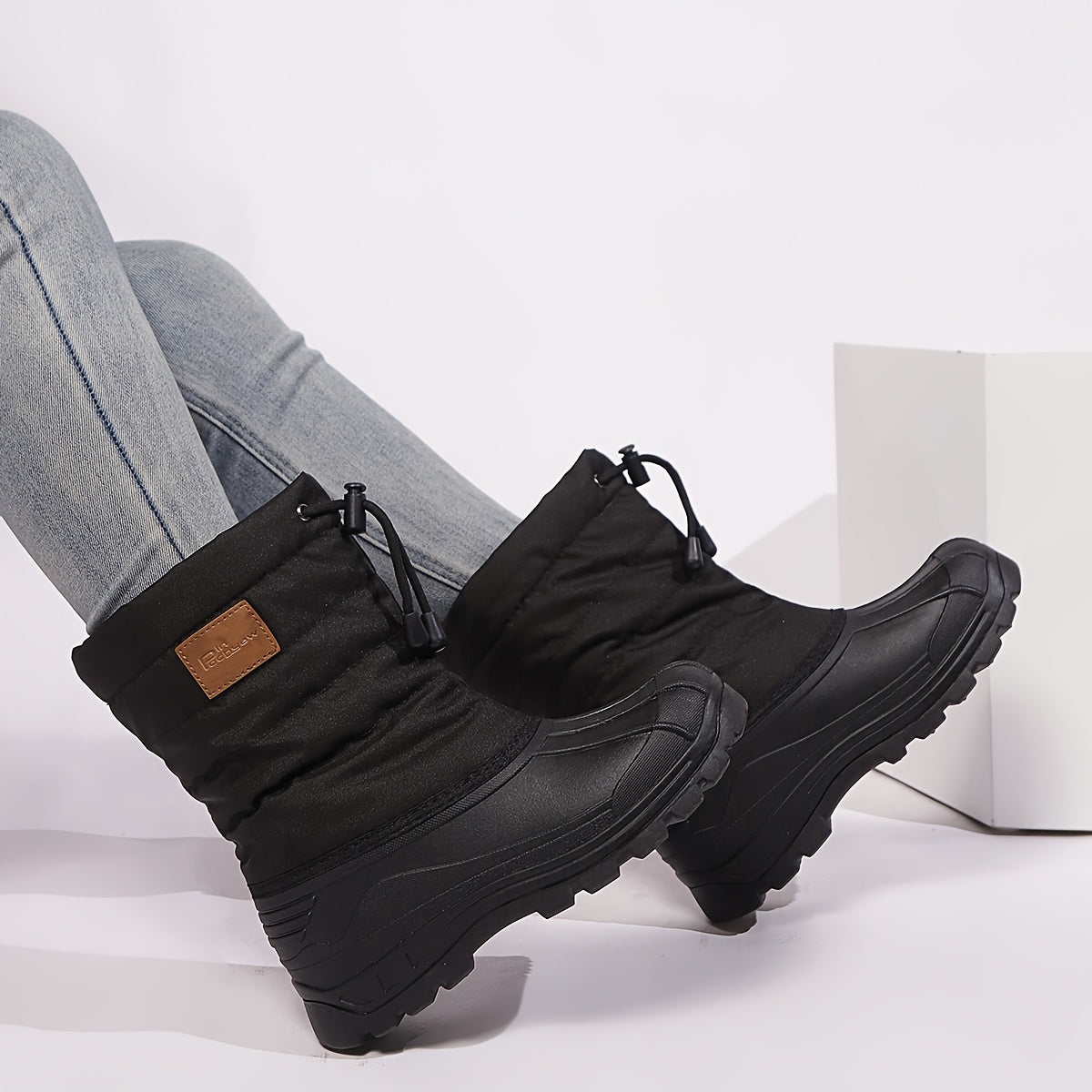 Women’s Mid-Calf Snow Boots Waterproof Slip-On Winter Rain Shoes