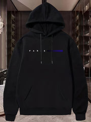 Men's Geometric-Patterned Polyester Sports Costume Hooded Long Sleeve with Applique