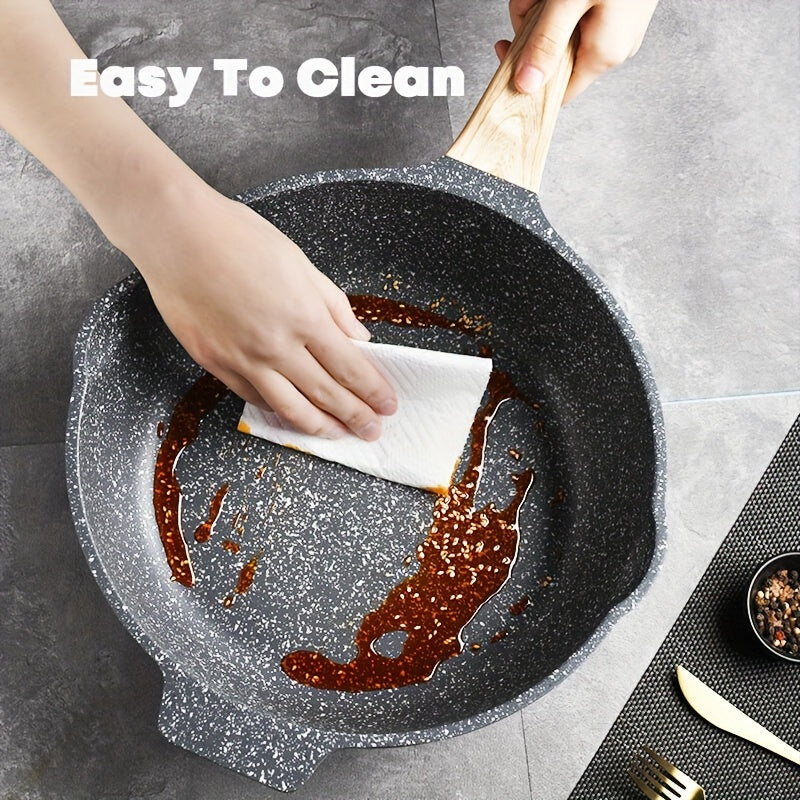 Non-Stick Cookware Set 4-Piece Maifan Stone Coating Frying Pan Wok Pots