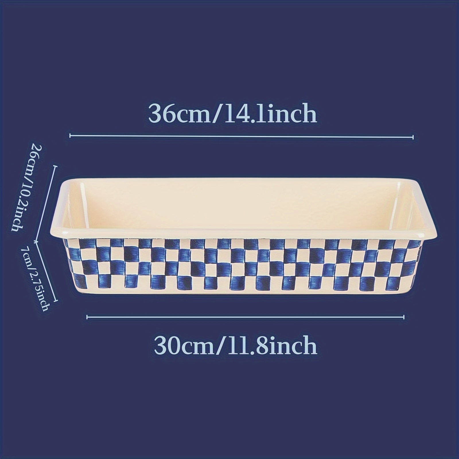 Enamel Baking Tray Rectangular Non-Stick Cooking Sheet