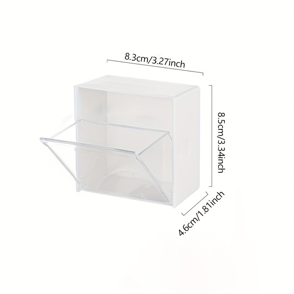 Dispensador y organizador de algodón de pared para almacenamiento en el baño