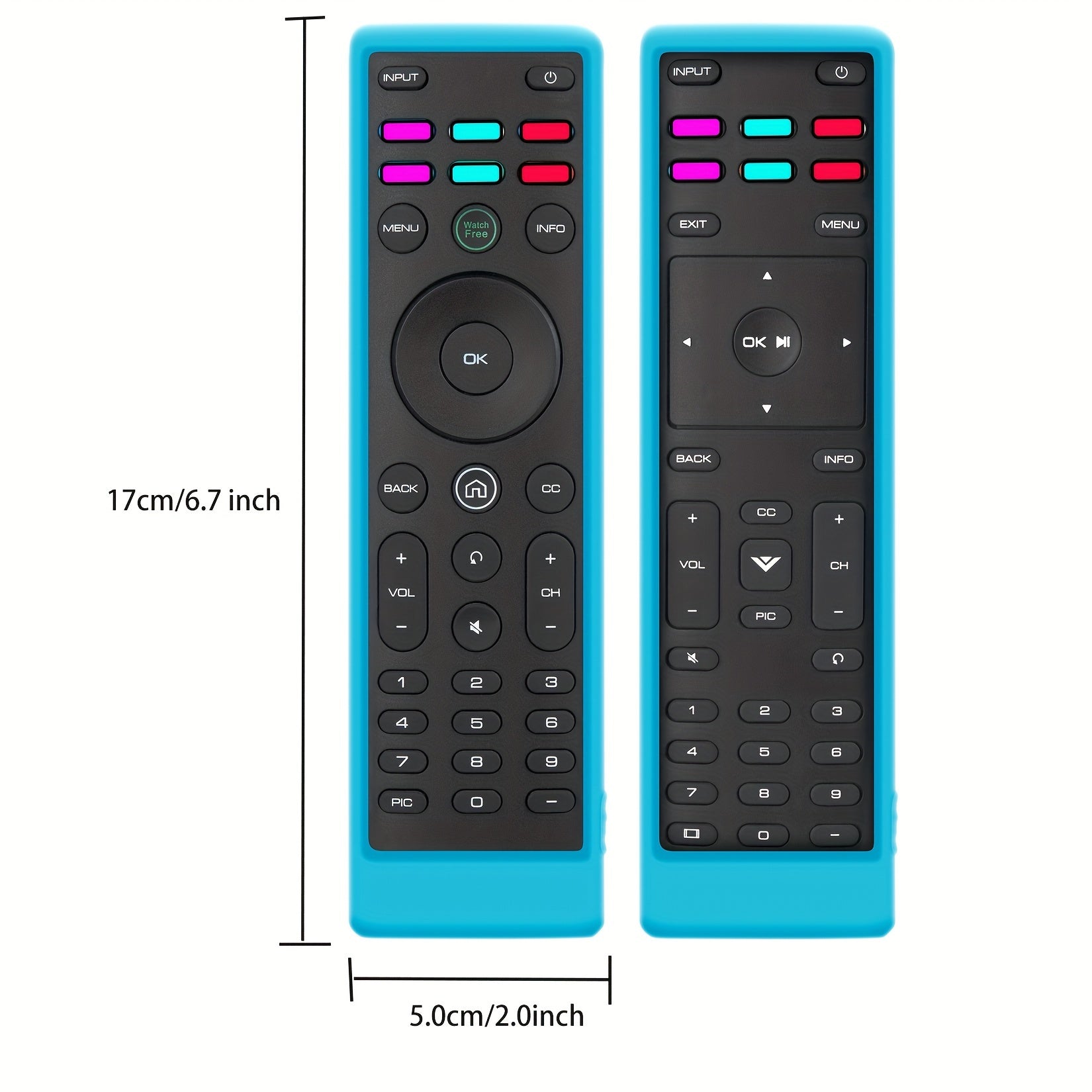 Glow-in-the-Dark Silicone Remote Cover for Vizio D Series TV Remote Control