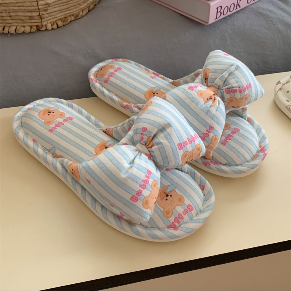 Ayollar uchun chiroyli multfilm quyonli shlyapka yumshoq nafas oladigan ichki poyabzal