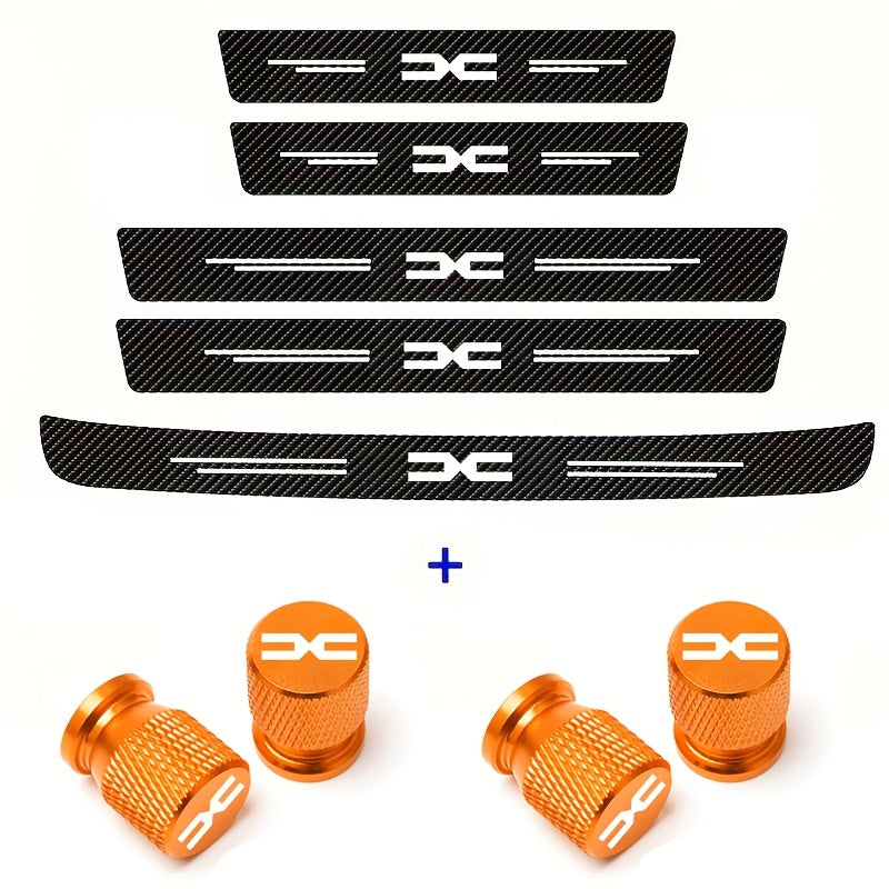 5 dona Avtomobil eshigi silli chiziq Karbon tolasi PVC Dacia transport vositalari uchun