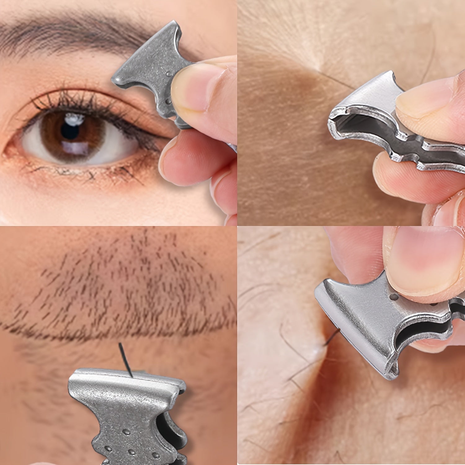 Unisex Stainless Steel Eyebrow & Beard Tweezers Hair Removal Tool