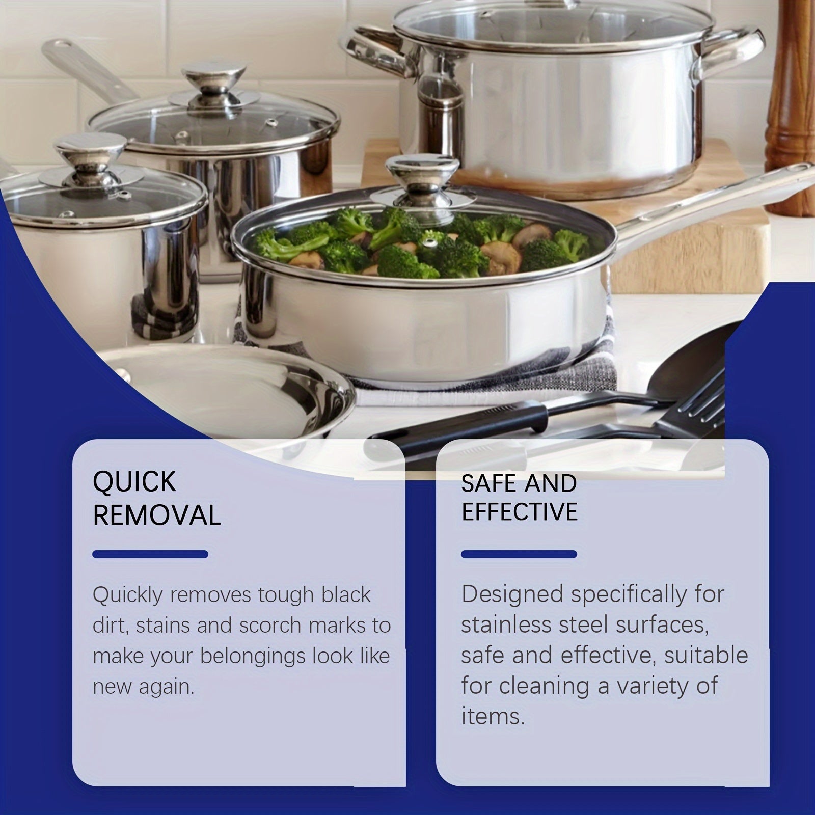 Stainless Steel Cleaning Gel Paste Sodium Bicarbonate 1L Residue-Free