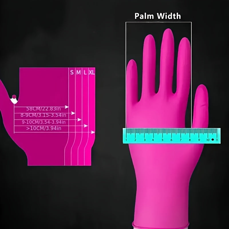 Одноразовые перчатки светло-розового цвета для уборки.