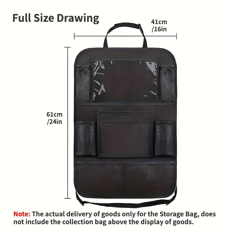 Avtomobil ichki qismi uchun ko'p bo'lakli orqa o'rindiq saqlash sumkasi