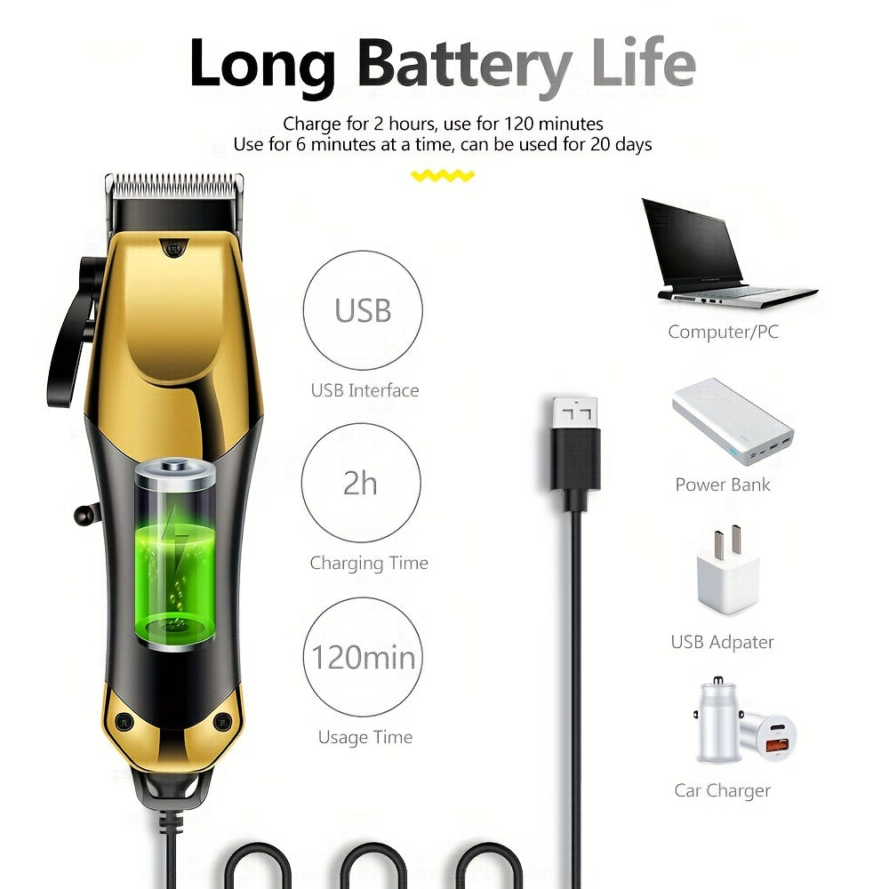 3-in-1 Men's Grooming Kit Electric Hair Clippers T-Shaped Blade Trimmer Foil Shaver USB Rechargeable