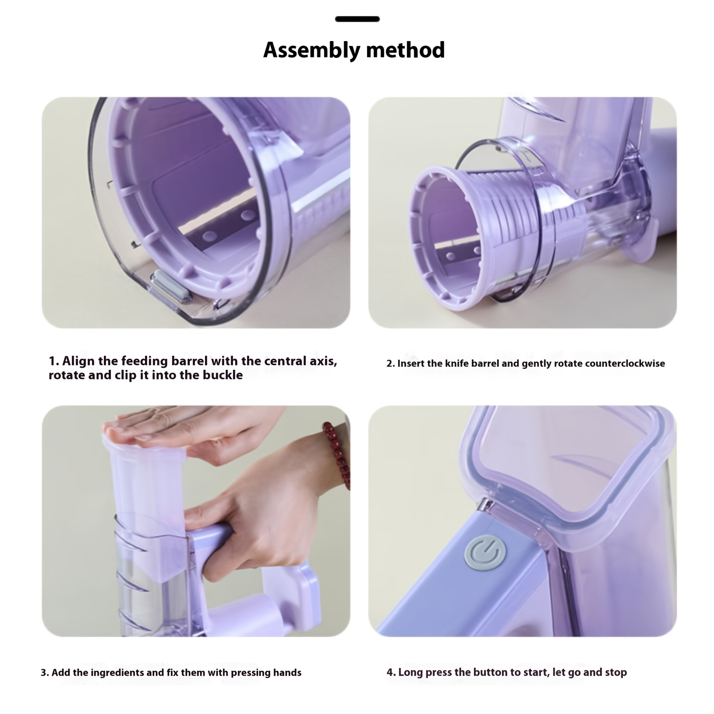3 ta almashtiriladigan zanglamaydigan po'latdan yasalgan pichoqlari bilan oziq-ovqat sifatidagi materiallardan tayyorlangan simsiz ko'p funksiyali qo'lda elektr sabzavot kesgich. Pishloq, salatlarni maydalash, bo'laklash uchun mukammal.