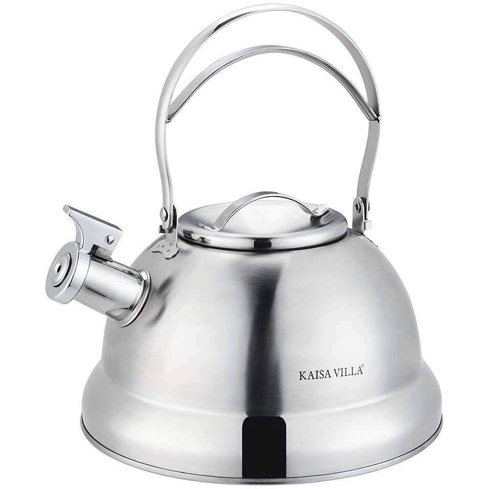 Stainless Steel Whistle Kettle 3L for Gas and Electric Stoves No Electricity Needed