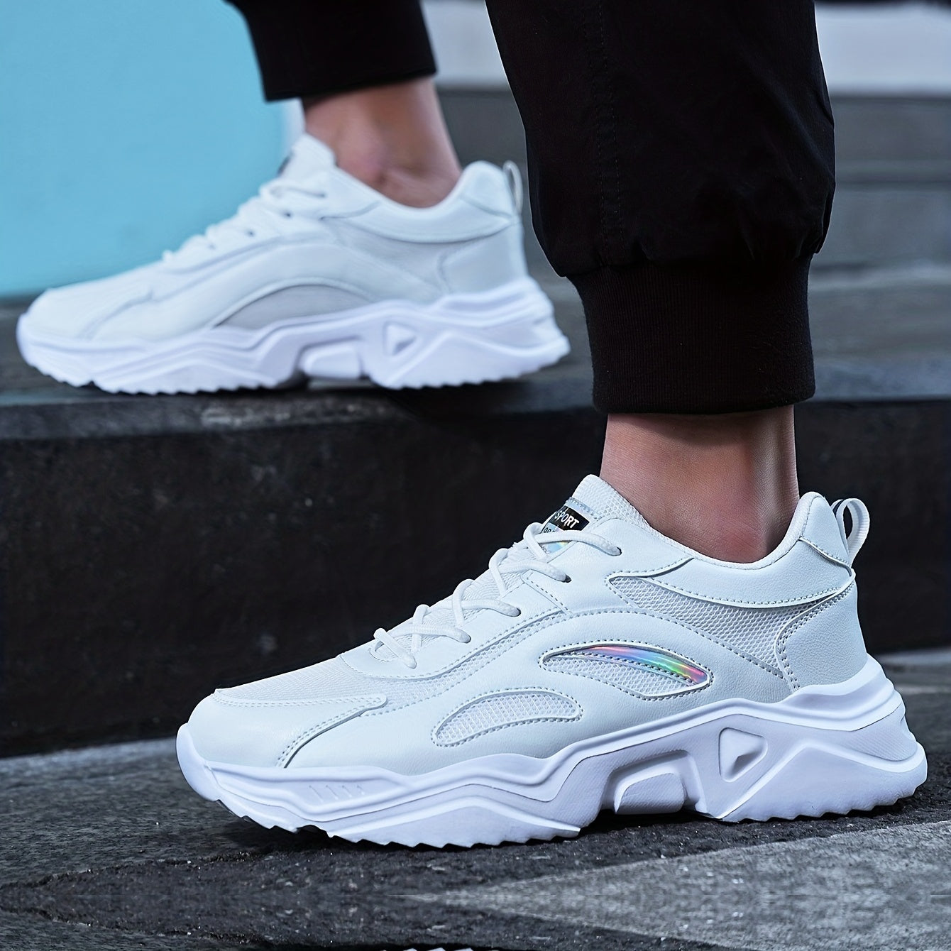 Черно-белые сетчатые кроссовки Panda для мужчин, дышащие повседневные уличные кроссовки