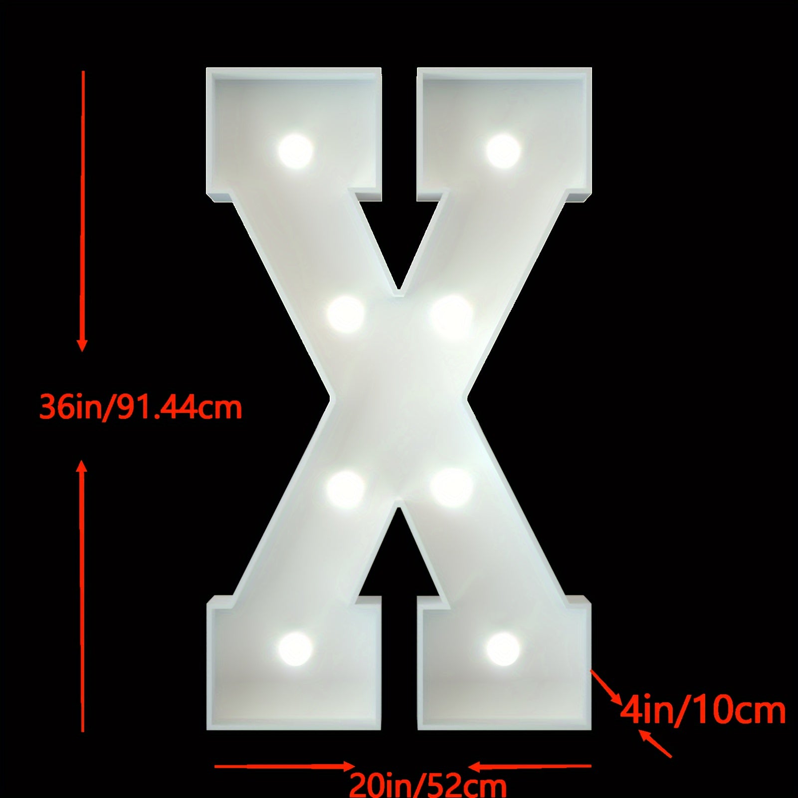 91.44cm LED Marquee Light Up Letters A-Z for Party Wedding Birthday Decor