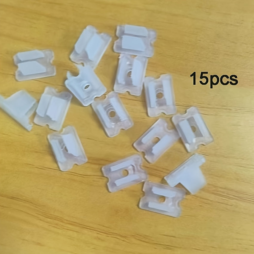 15-Pack Neon LED Strip Lights 6x12mm Non-Electric Mounting Clips Metal-Free