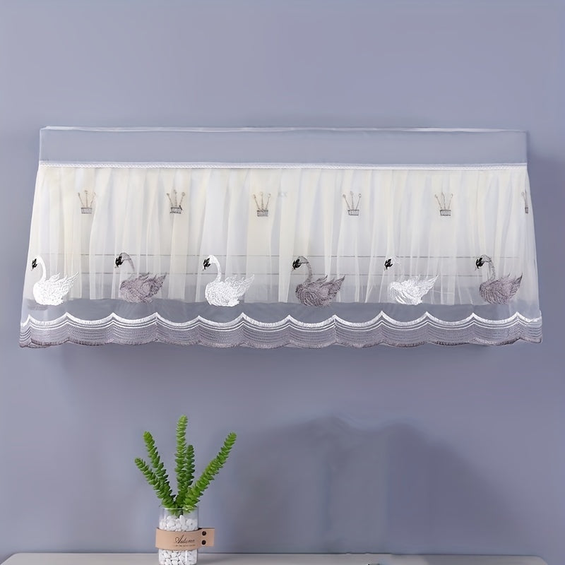 Universal Non-Electric Air Conditioner Dust Cover with Wind Blocking Curtain for Bedroom