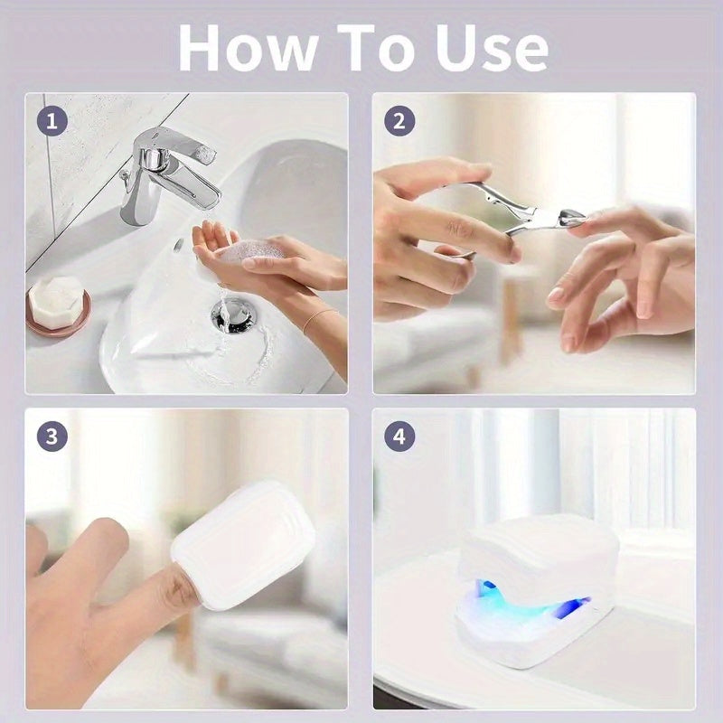 Portable LED Nail Relaxer and Cleaner for Toenails Rechargeable USB-Powered with Blue LED Light