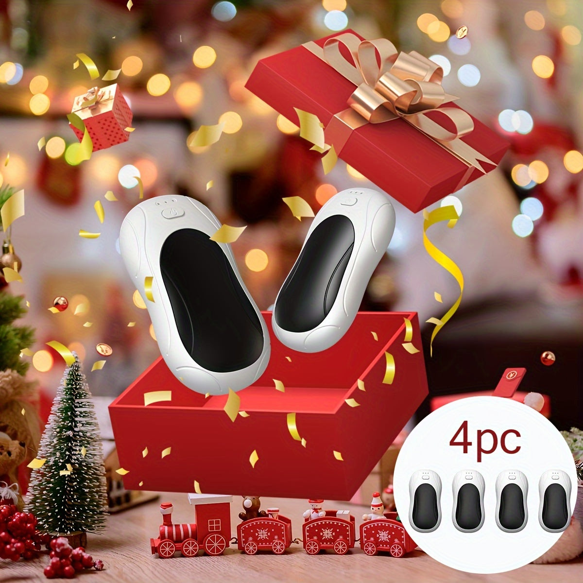 2-Pack Portable Hand Warmers Rechargeable USB Heating Pads with 3000mAh Battery