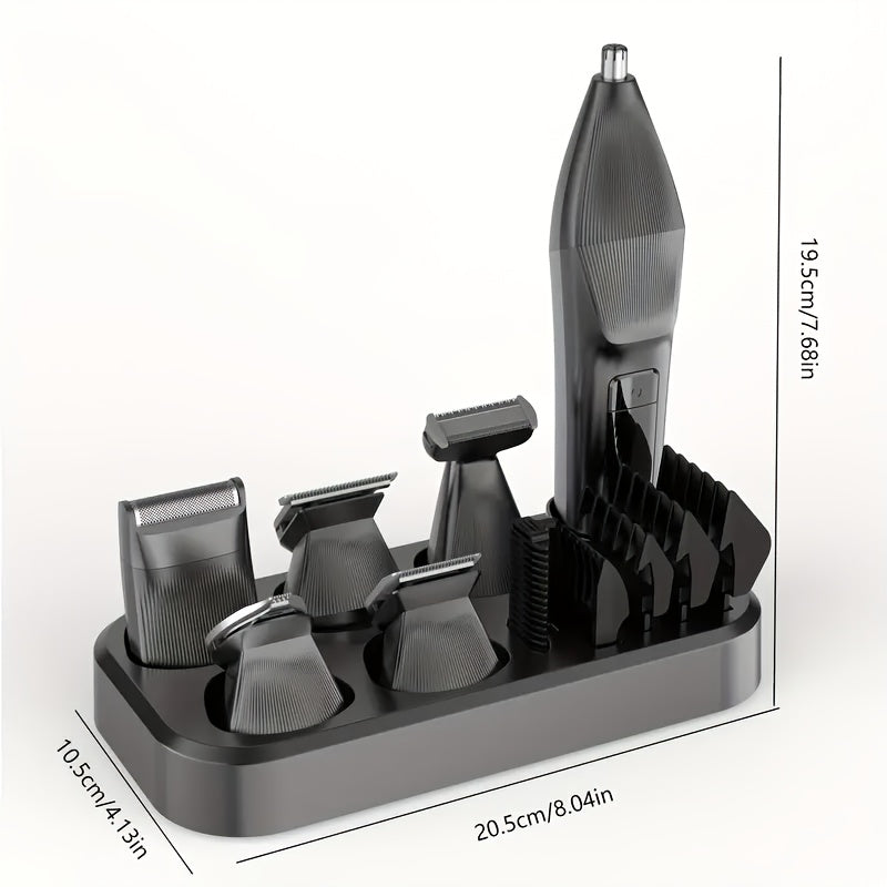 Recortadora de barba para hombres con cuchillas de precisión, set de cuidado para rostro, cabello, bigote, cuerpo, orejas y nariz