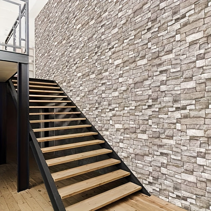 10 dona 3D ko‘chma devor stikerlari, sun’iy g‘isht, suvga chidamli, o‘z-o‘zini yopishtiradigan, yotoqxona va sanoat xonalari uchun