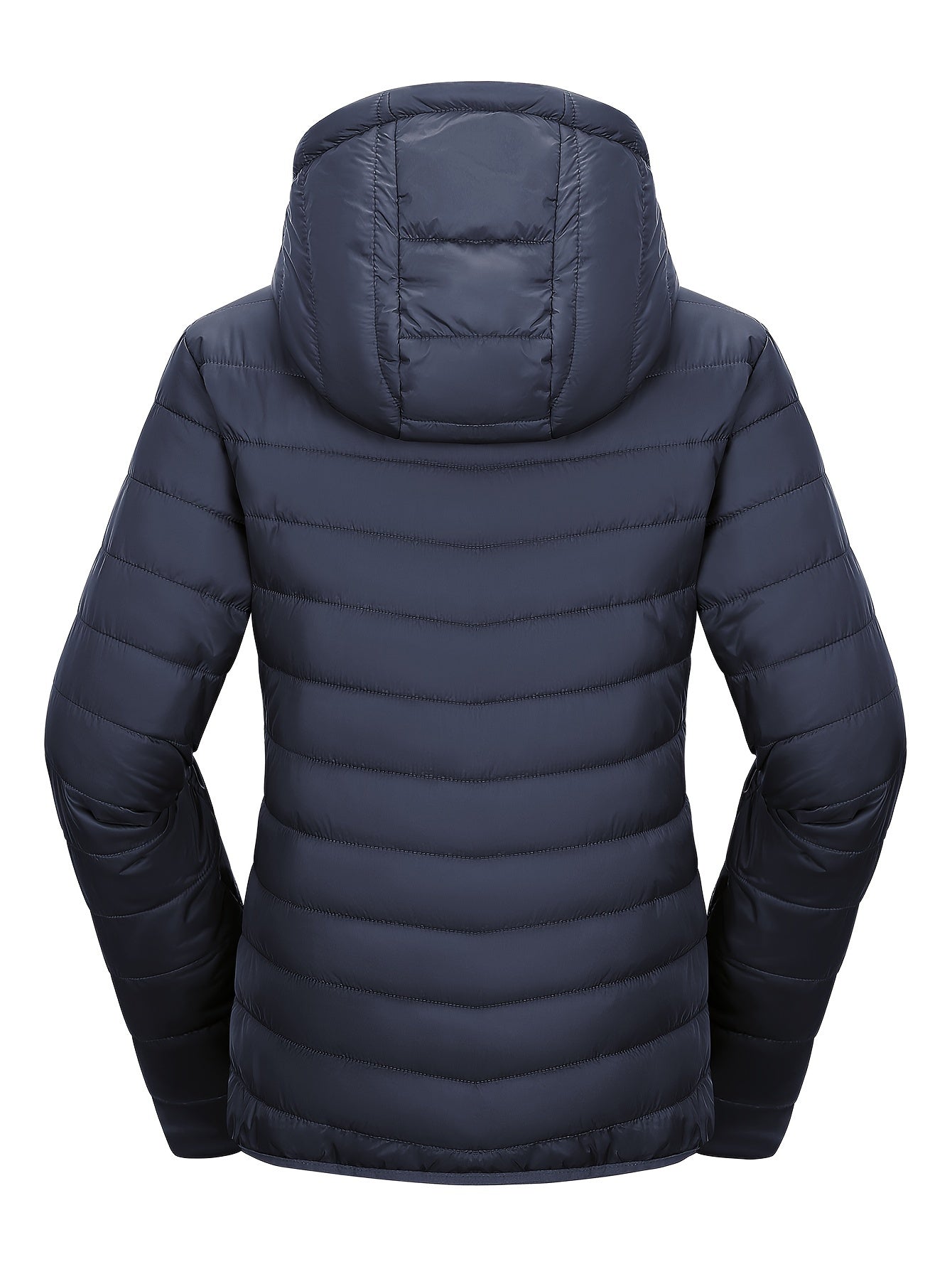 Women's Packable Quilted Puffer Jacket with Hood Waterproof Insulated Teal Blue