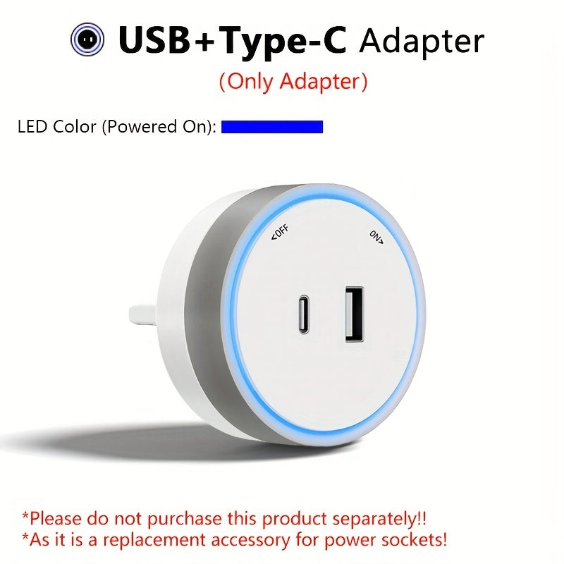 European Standard Rotating Wall Power Socket with USB Type C 220-240V Surface Mount