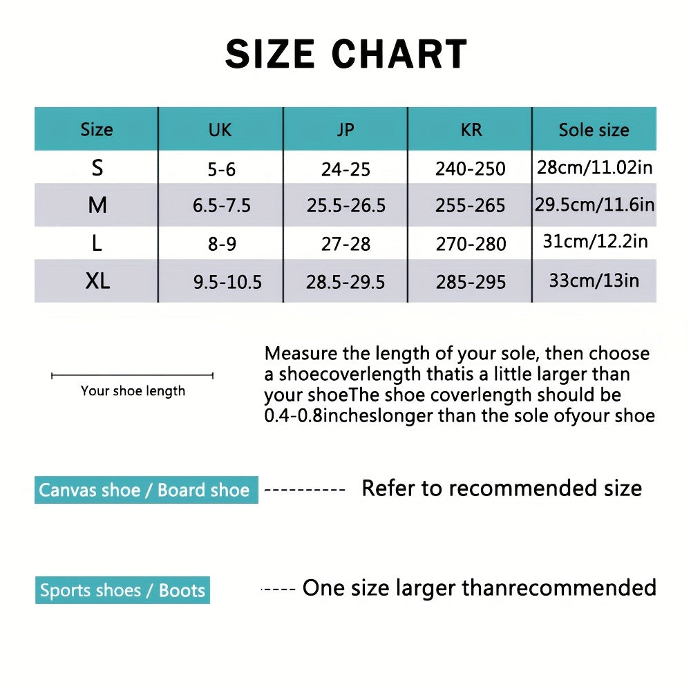 Unisex Waterproof Rain Boot Covers Durable Non-Slip Reusable Black Hiking