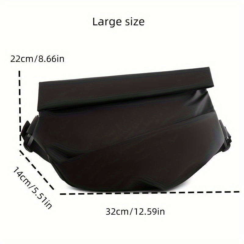 Men's Water-Resistant Oxford Chest Bag with Magnetic Closure and Ruched Detail for Daily Commutes